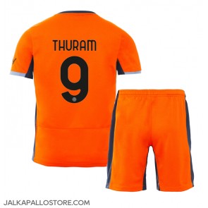 Inter Milan Marcus Thuram #9 Kolmaspaita Lapsille 2023-24 Lyhythihainen (+ shortsit)